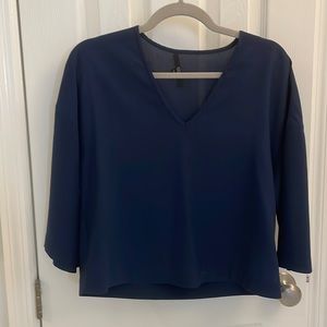 Tibi Navy Blue Blouse, Sz XS